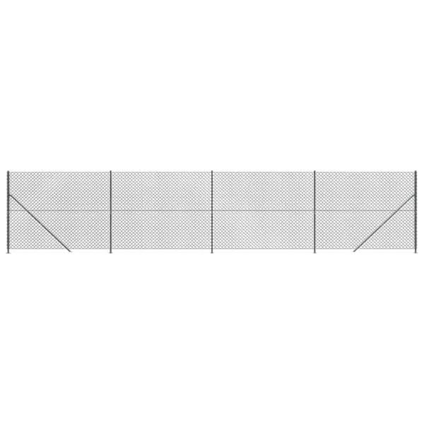 vidaXL trådhegn med flange 1,8x10 m antracitgrå