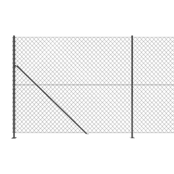 vidaXL trådhegn med flange 1,6x10 m antracitgrå