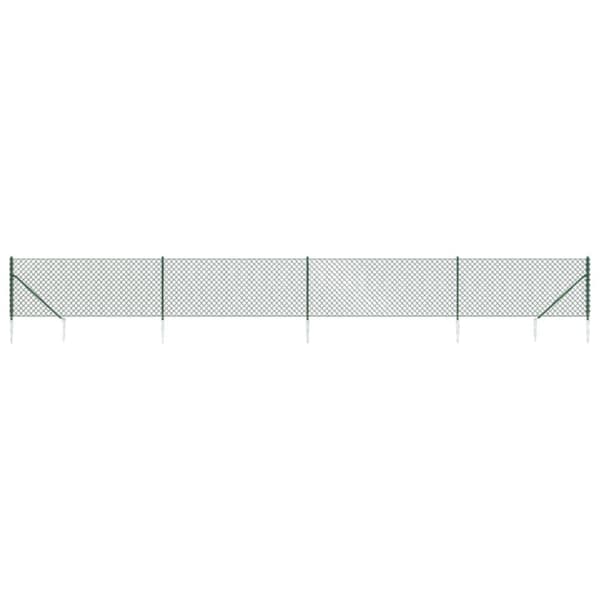vidaXL trådhegn med jordspyd 0,8x10 m grøn
