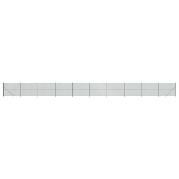 vidaXL Kjettinggjerde med flens grønn 2,2x25 m