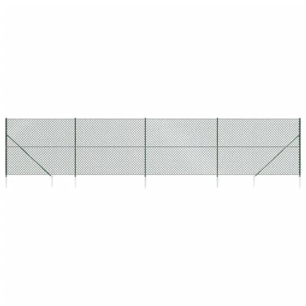 vidaXL Verkkoaita maapiikeillä vihreä 1,6x10 m