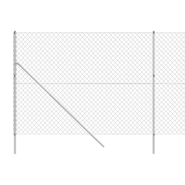 vidaXL trådegn 1,6x10 m sølvfarvet