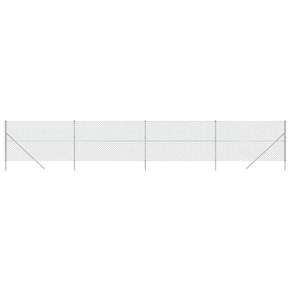 vidaXL trådegn 1,6x10 m sølvfarvet