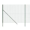 Miniatyrbillede 3 af 5: vidaXL trådhegn 2,2x25 m galvaniseret stål grøn