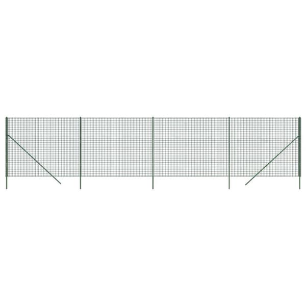 vidaXL trådhegn 1,8x10 m galvaniseret stål grøn