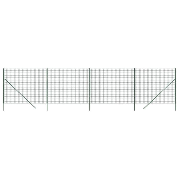 vidaXL trådhegn 1,4x10 m galvaniseret stål grøn