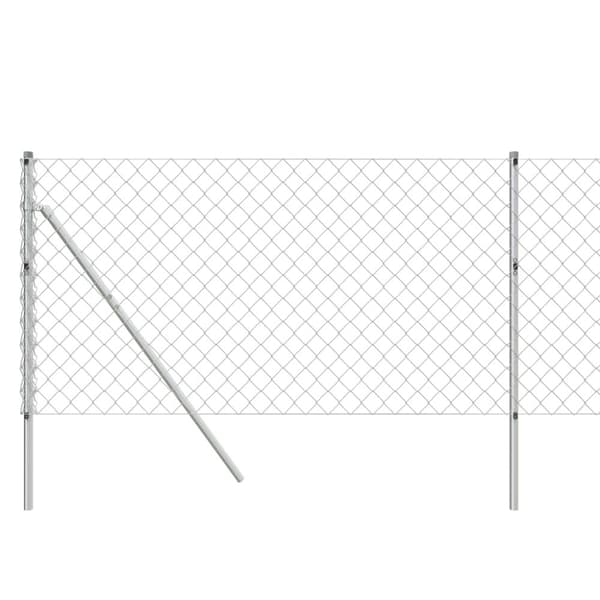 vidaXL Verkkoaita hopea 1x10 m