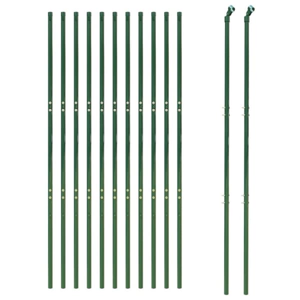 vidaXL Verkkoaita vihreä 1,8x25 m galvanoitu teräs