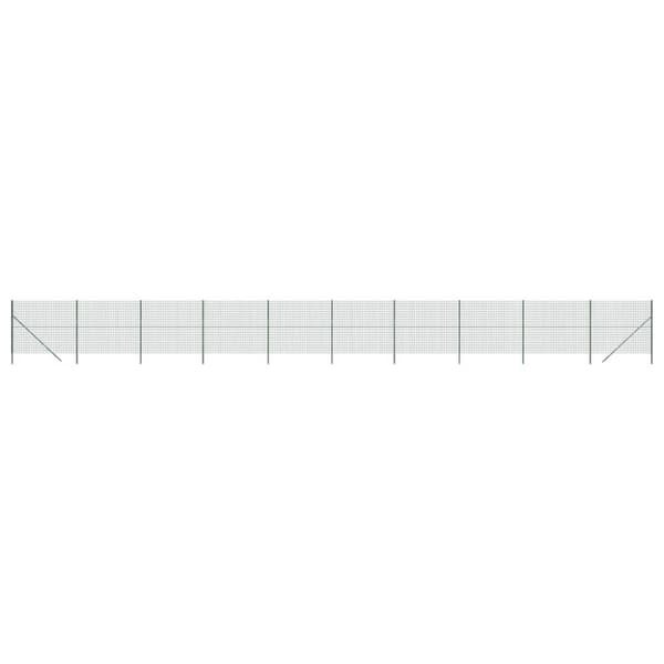 vidaXL Verkkoaita vihreä 1,8x25 m galvanoitu teräs