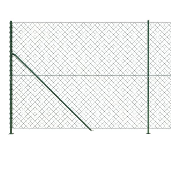 vidaXL trådhegn med flange 1,6x25 m grøn