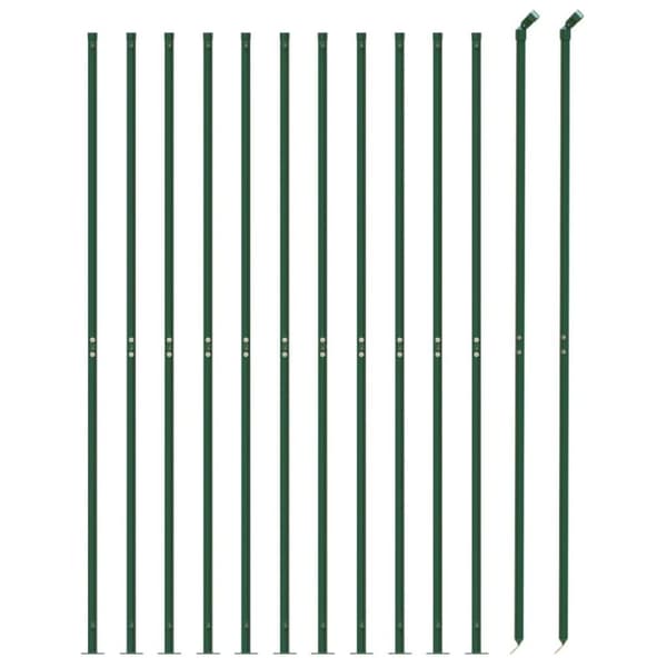 vidaXL trådhegn med flange 1,6x25 m grøn
