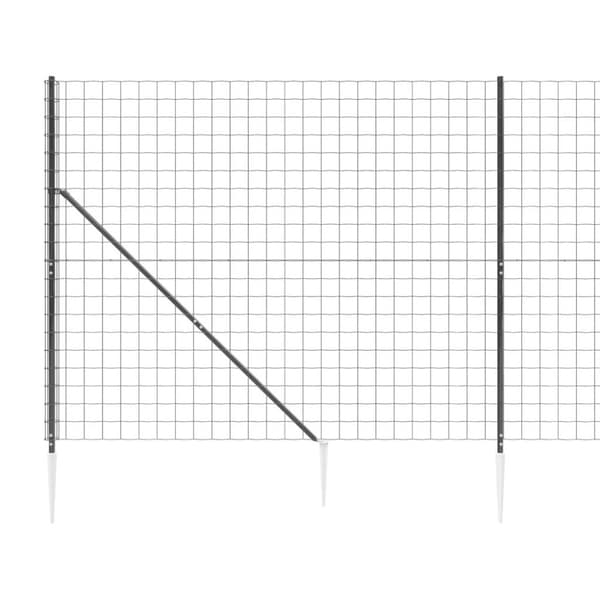 vidaXL Verkkoaita maapiikeillä antrasiitti 2,2x10 m