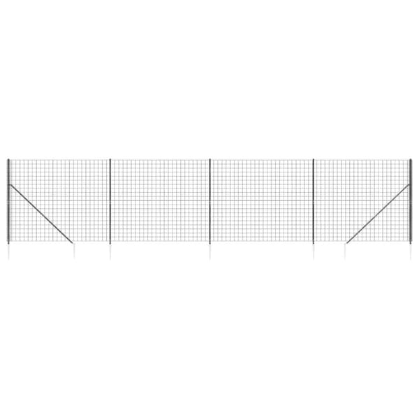 vidaXL Verkkoaita maapiikeillä antrasiitti 2,2x10 m