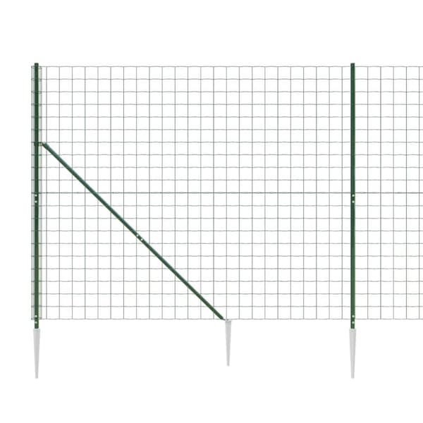vidaXL Verkkoaita maapiikeillä vihreä 2,2x25 m