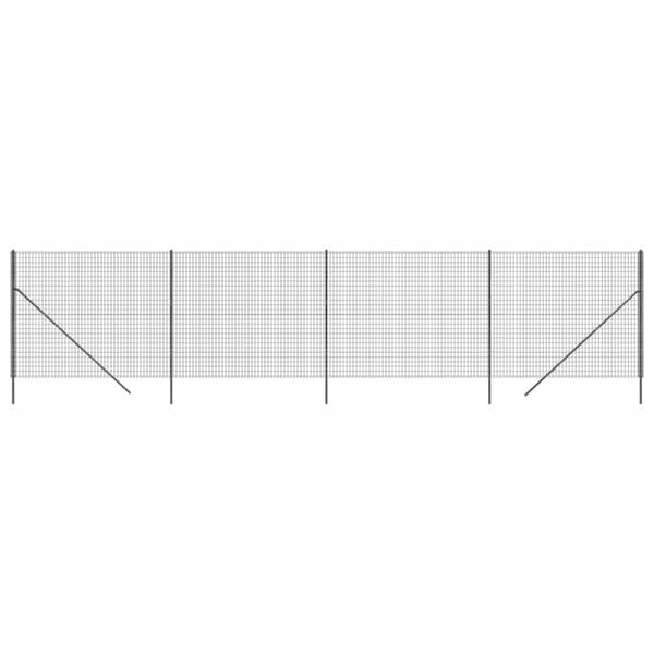 vidaXL trådhegn 1,4x10 m galvaniseret stål antracitgrå