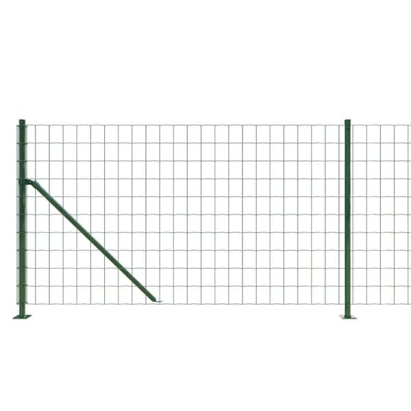 vidaXL trådhegn med flange 1,1x10 m grøn