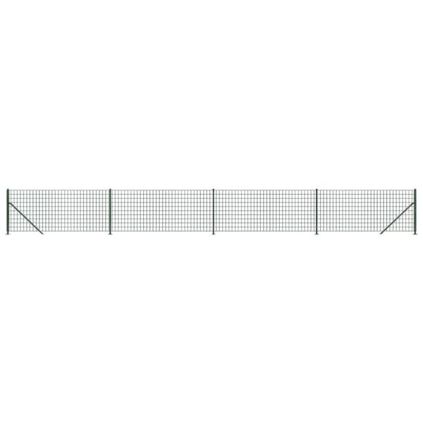 vidaXL trådhegn med flange 1,1x10 m grøn