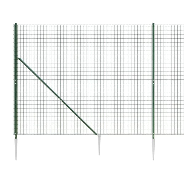 vidaXL Nettinggjerde med stolpespyd grønn 1,8x25 m