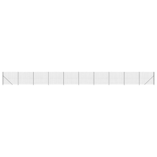vidaXL trådhegn med flange 2,2x25 m antracitgrå