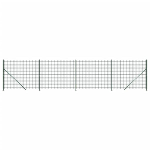 vidaXL Nettinggjerde med flens grønn 1,8x10 m