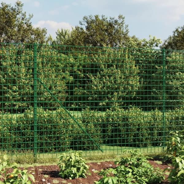 vidaXL Nettinggjerde med flens grønn 2x25 m