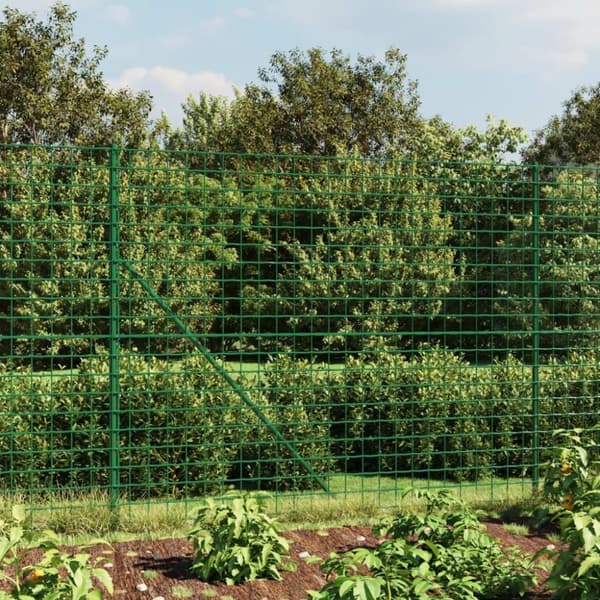 vidaXL Nettinggjerde med flens grønn 1,6x25 m