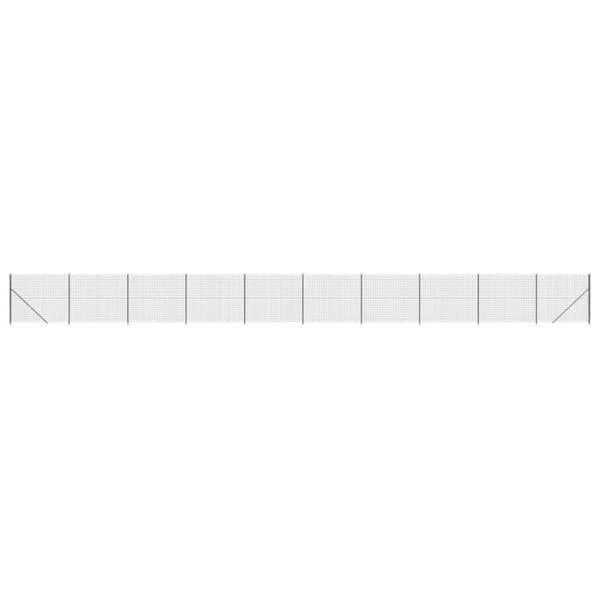 vidaXL trådhegn med flange 1,6x25 m antracitgrå
