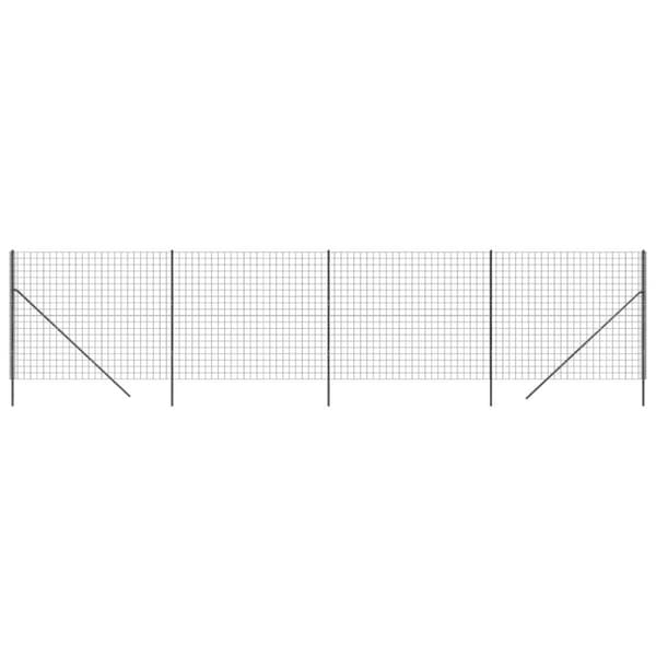 vidaXL trådhegn 2x10 m galvaniseret stål antracitgrå