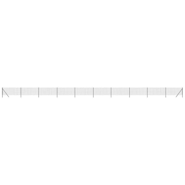 vidaXL trådhegn 1,1x25 m galvaniseret stål antracitgrå
