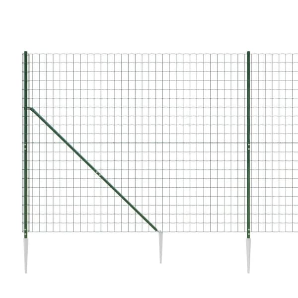 vidaXL Verkkoaita maapiikeillä vihreä 2x10 m
