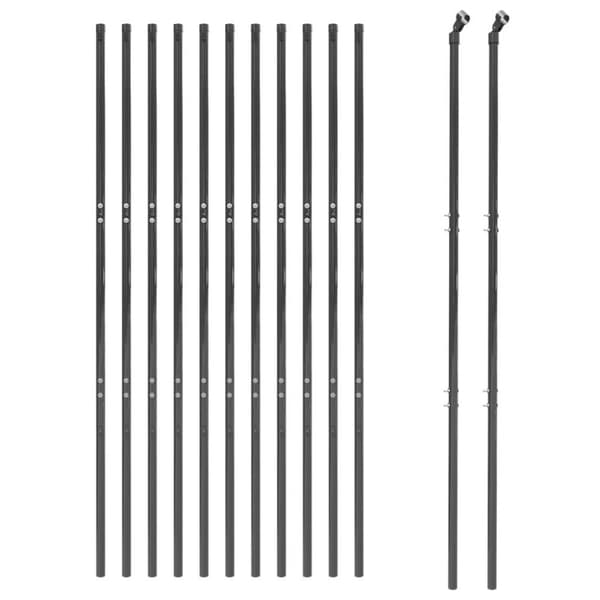 vidaXL trådhegn 1,6x25 m galvaniseret stål antracitgrå