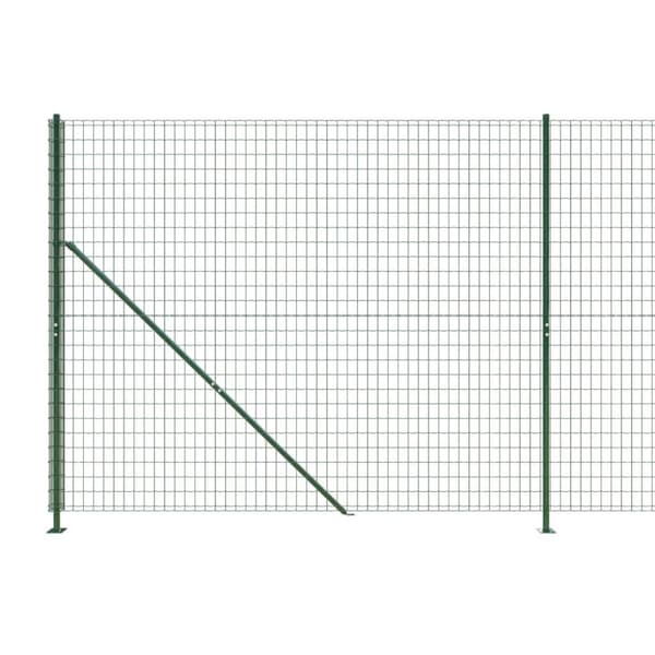 vidaXL Nettinggjerde med flens grønn 2,2x10 m