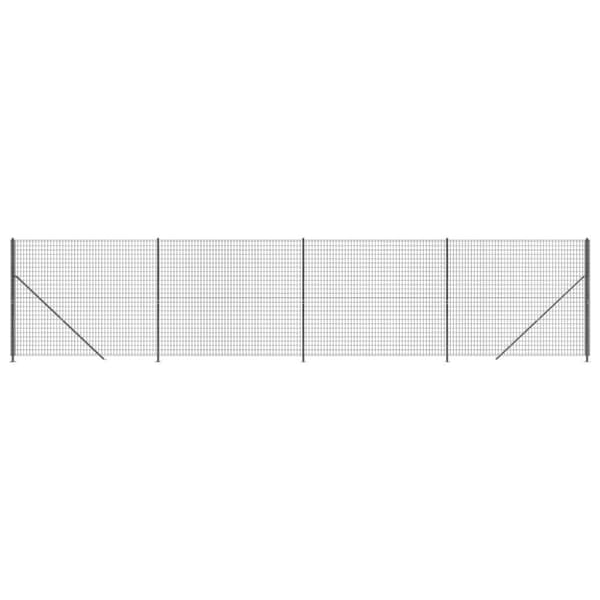 vidaXL trådhegn med flange 1,6x10 m antracitgrå