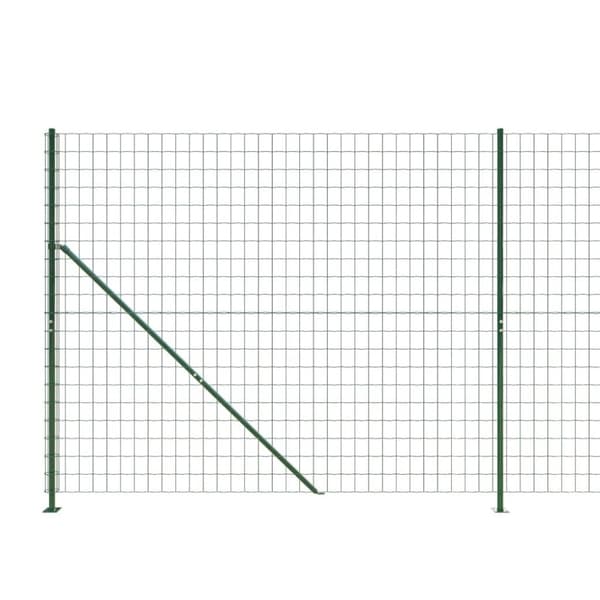 vidaXL trådhegn med flange 2,2x10 m grøn