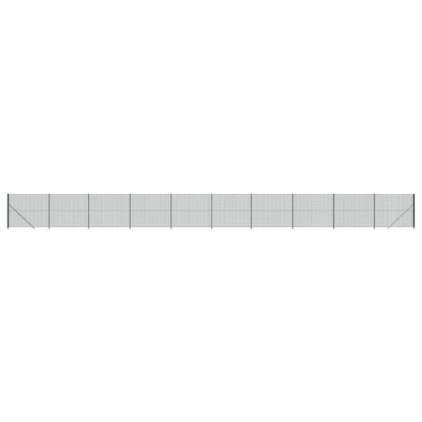 vidaXL trådhegn med flange 2x25 m grøn