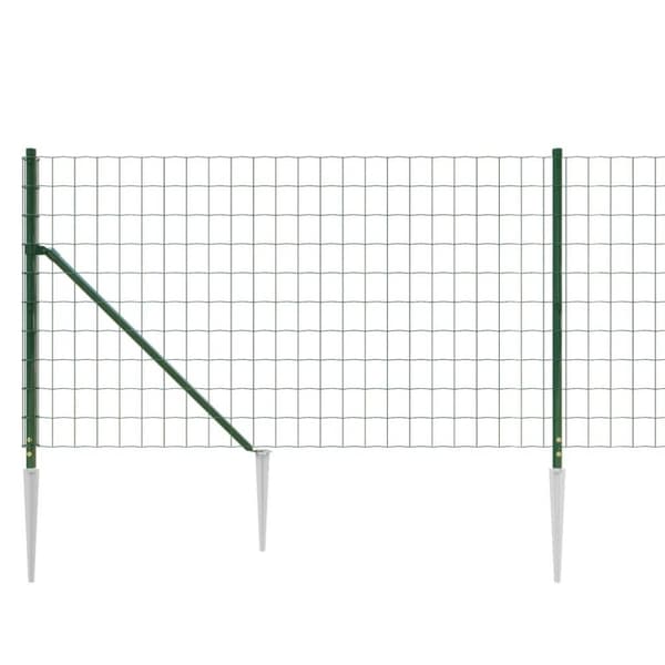 vidaXL Verkkoaita maapiikeillä vihreä 1x25 m