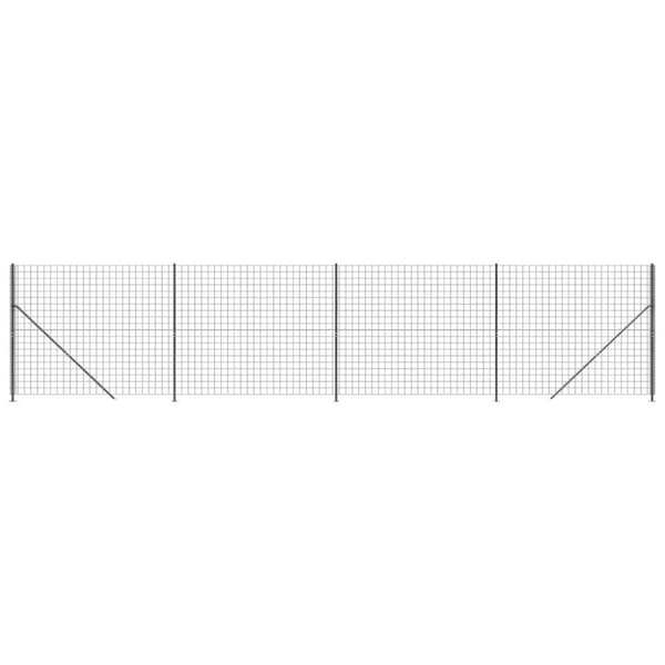 vidaXL trådhegn med flange 2x10 m antracitgrå