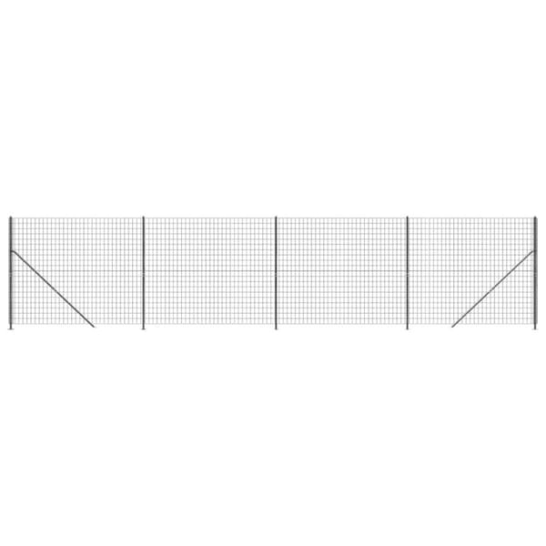 vidaXL trådhegn med flange 1,4x10 m antracitgrå