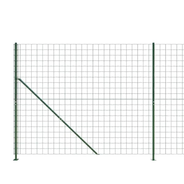 vidaXL trådhegn med flange 2,2x25 m grøn