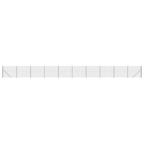 vidaXL trådhegn med flange 2x25 m antracitgrå