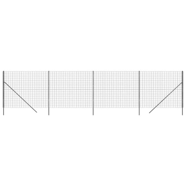 vidaXL trådhegn 2,2x10 m galvaniseret stål antracitgrå