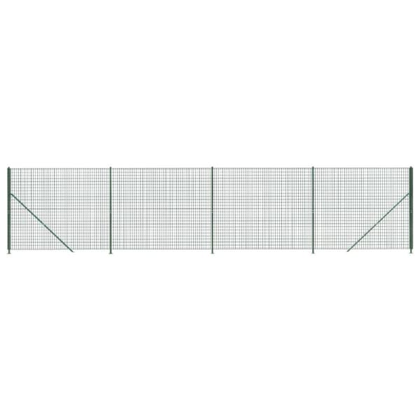 vidaXL Nettinggjerde med flens grønn 1,8x10 m