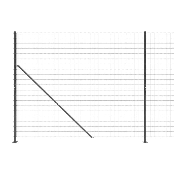 vidaXL trådhegn med flange 1,4x25 m antracitgrå