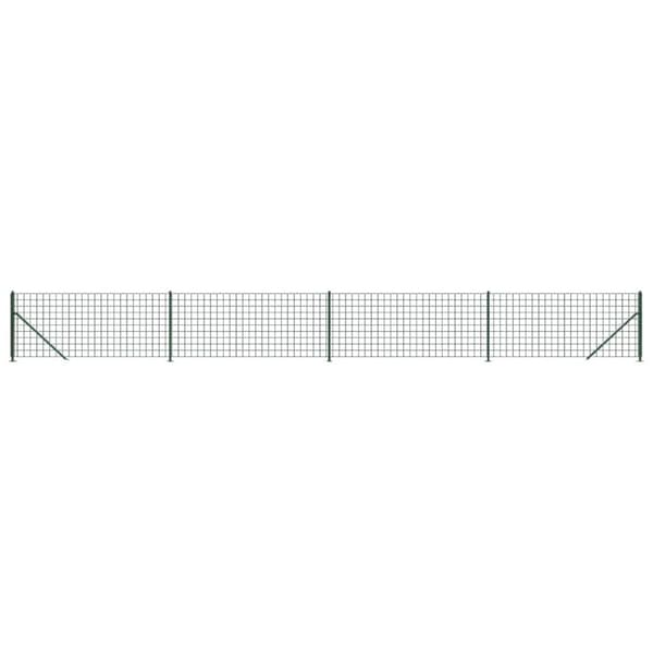 vidaXL trådhegn med flange 1x10 m grøn