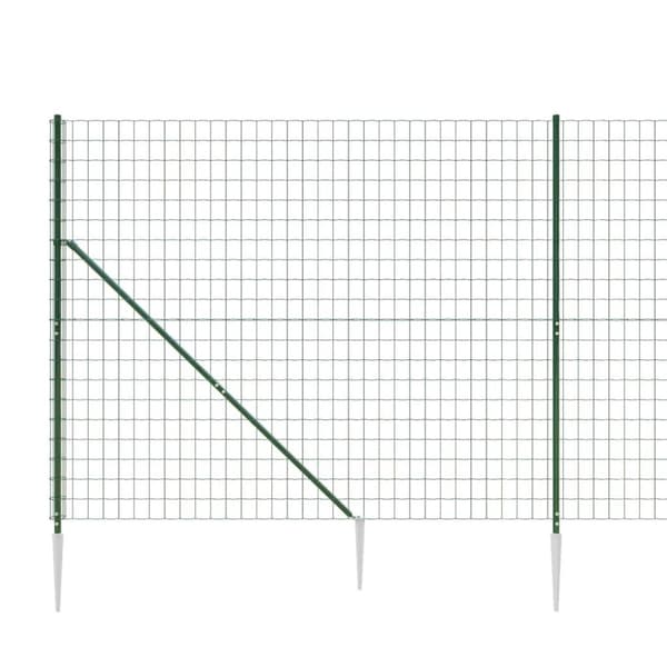 vidaXL Verkkoaita maapiikeillä vihreä 1,6x10 m