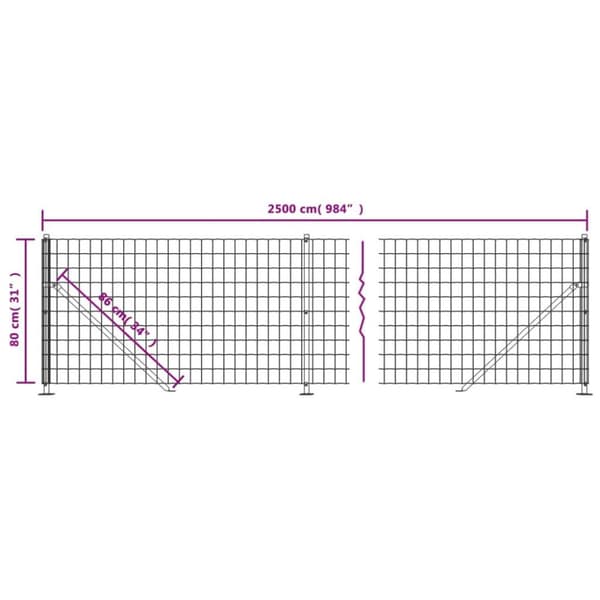 vidaXL Verkkoaita laipalla vihreä 0,8x25 m