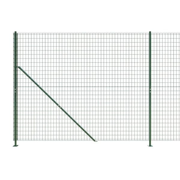 vidaXL Nettinggjerde med flens grønn 1,6x25 m