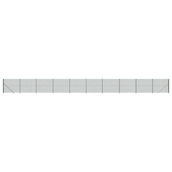 vidaXL Nettinggjerde med flens grønn 1,6x25 m