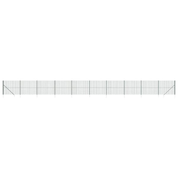 vidaXL Verkkoaita maapiikeillä vihreä 1,4x25 m