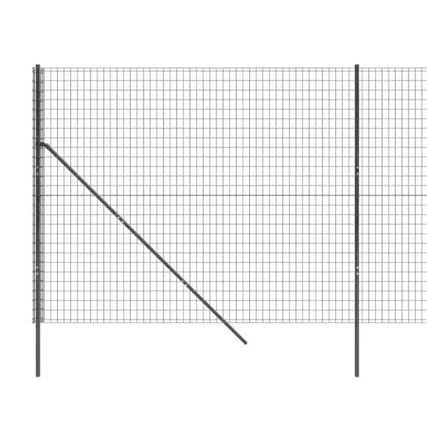 vidaXL trådhegn 1,6x10 m galvaniseret stål antracitgrå